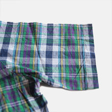 Load image into Gallery viewer, MADE IN USA N.O.S 1960's "THE FOX COLLECTION" MADRAS S/S B.D SHIRT (LARGE)