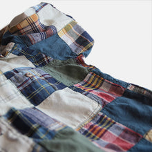 Load image into Gallery viewer, VINTAGE "GANT" INDIA MADRAS  COTTON PATCHWORK  L/S SHIRT (MEDIUM)