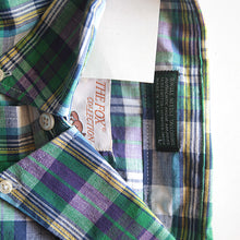 Load image into Gallery viewer, MADE IN USA N.O.S 1960's "THE FOX COLLECTION" MADRAS S/S B.D SHIRT (LARGE)