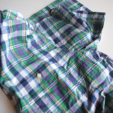 Load image into Gallery viewer, MADE IN USA N.O.S 1960's "THE FOX COLLECTION" MADRAS S/S B.D SHIRT (LARGE)