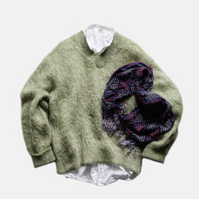 画像をギャラリービューアに読み込む, 1950's~ MOHAIR WOOL SWEATER (SZ LARGE / MINT CONDITION)