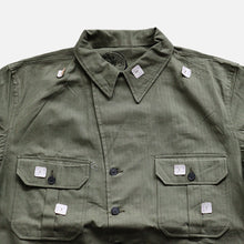 画像をギャラリービューアに読み込む, 1940's "U.S.ARMY" M-41 H.B.T JACKET WITH CUTTER TUG (SZ 44 REG / DEADSTOCK)