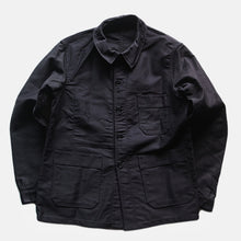 Load image into Gallery viewer, N.O.S 1950's~ "LE MONT ST MICHEL" BLACK MOLESKIN WORK JACKET (MEDIUM)