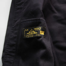 Load image into Gallery viewer, N.O.S 1950's~ "LE MONT ST MICHEL" BLACK MOLESKIN WORK JACKET (MEDIUM)