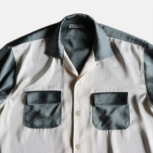 画像をギャラリービューアに読み込む, "MIDNORTH TAILORS" SATIN BICOLOR BOX SHIRT (BURMA-SHAVE ORIGINAL)