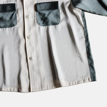 画像をギャラリービューアに読み込む, "MIDNORTH TAILORS" SATIN BICOLOR BOX SHIRT (BURMA-SHAVE ORIGINAL)