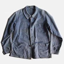 Load image into Gallery viewer, 1940's FRENCH WORK MOLESKIN FADED JACKET (LARGE)