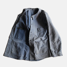 Load image into Gallery viewer, ~1940's FRENCH WORK FADED MOLESKIN JACKET (MEDIUM)