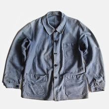 Load image into Gallery viewer, 1940's FRENCH WORK MOLESKIN FADED JACKET (LARGE)