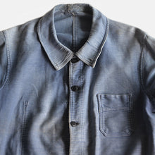 Load image into Gallery viewer, 1940's FRENCH WORK MOLESKIN FADED JACKET (LARGE)