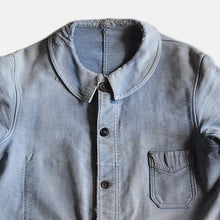 Load image into Gallery viewer, ~1940's FRENCH WORK FADED MOLESKIN JACKET (MEDIUM)