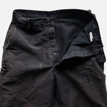 Load image into Gallery viewer, VINTAGE "ADLPH LAFONT" BLACK MOLESKIN TROUSER (SZ W30×L29 / BEAUTIFUL FADE)