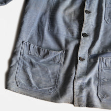 Load image into Gallery viewer, 1940's FRENCH WORK MOLESKIN FADED JACKET (LARGE)