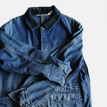 Load image into Gallery viewer, 1950's~ "DOBBLEWARE" DENIM COVERALL (SZ 36-38 / GOOD FADE)