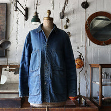 Load image into Gallery viewer, 1950's~ "DOBBLEWARE" DENIM COVERALL (SZ 36-38 / GOOD FADE)