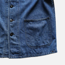 画像をギャラリービューアに読み込む, 1950's U.S.N SHAWL COLLAR DENIM JACKET (SZ 40-42 / GOOD CONDITION)