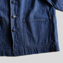 画像をギャラリービューアに読み込む, 1940's "U.S.N" DENIM SHAWL JACKET (SZ AROUND 40 / MINT CONDITION)