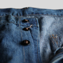 画像をギャラリービューアに読み込む, 1940's~ "U.S.N" DENIM TROUSER WITH STENCIL (SZ W34×L32 / GOOD FADE)