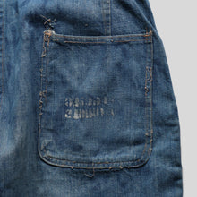 画像をギャラリービューアに読み込む, 1940's~ "U.S.N" DENIM TROUSER WITH STENCIL (SZ W34×L32 / GOOD FADE)