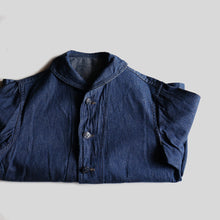 画像をギャラリービューアに読み込む, 1940's "U.S.N" DENIM SHAWL JACKET (SZ AROUND 40 / MINT CONDITION)