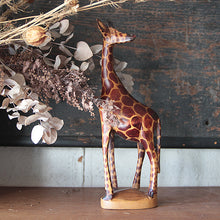 Load image into Gallery viewer, VINTAGE FOLK ART WOOD GIRAFFE ①