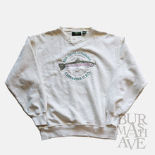 Load image into Gallery viewer, 1990's "ORVIS" COTTON SWEAT SHIRT (SZ MEDIUM / RAINBOWTROUT / WHITE)