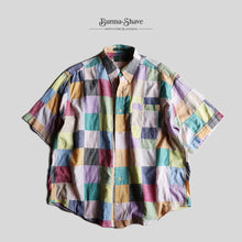Load image into Gallery viewer, 1980's "ORVIS" PATCH WORK MADRAS COTTON S/S SHIRT (SZ LARGE / GOOD CONDITION)