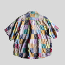 Load image into Gallery viewer, 1980's "ORVIS" PATCH WORK MADRAS COTTON S/S SHIRT (SZ LARGE / GOOD CONDITION)
