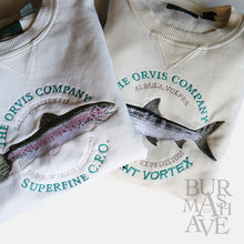 Load image into Gallery viewer, 1990's "ORVIS" COTTON SWEAT SHIRT (SZ MEDIUM / RAINBOWTROUT / WHITE)