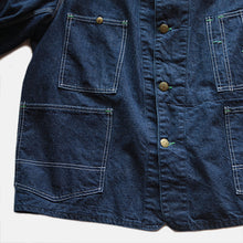 Load image into Gallery viewer, MADE IN USA 1950's~ "OSHKOSH" DENIM CHORE JACKET (LARGE) MINT CONDITION