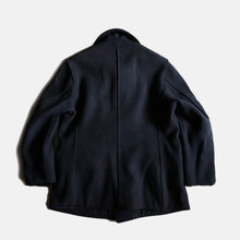 画像をギャラリービューアに読み込む, ~1930's WOOL P-COAT WITH CHIN STRAP (SZ MEDIUM)