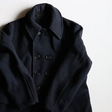 画像をギャラリービューアに読み込む, ~1930's WOOL P-COAT WITH CHIN STRAP (SZ MEDIUM)