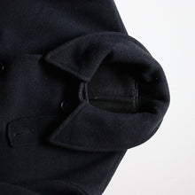 画像をギャラリービューアに読み込む, ~1930's WOOL P-COAT WITH CHIN STRAP (SZ MEDIUM)