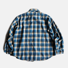 Load image into Gallery viewer, ~1980's "ROOMY RICHARD" COTTON PRINT FLANNEL SHIRT (MINT CONDITION/SZ LARGE)