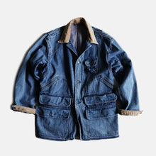 Load image into Gallery viewer, "POLO RALPH LAUREN" DENIM HUNTING JACKET (SZ LARGE)