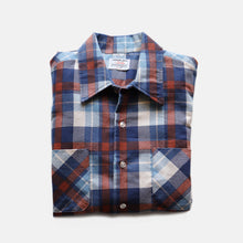 Load image into Gallery viewer, 1960's~ "DONLIN" PLAID PRINTED FLANNEL L/S SHIRT (SZ LARGE / NEVER WASH)