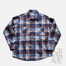 Load image into Gallery viewer, 1960's~ "DONLIN" PLAID PRINTED FLANNEL L/S SHIRT (SZ LARGE / NEVER WASH)