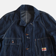 Load image into Gallery viewer, 1950's "PAY-DAY" DENIM COVERALL (MINT CONDITION) SZ ABOUT 36-38