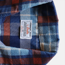 Load image into Gallery viewer, 1960's~ "DONLIN" PLAID PRINTED FLANNEL L/S SHIRT (SZ LARGE / NEVER WASH)