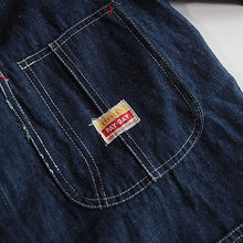 Load image into Gallery viewer, 1950's "PAY-DAY" DENIM COVERALL (MINT CONDITION) SZ ABOUT 36-38