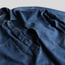 画像をギャラリービューアに読み込む, 1990's "BRENTS" DENIM PULLOVER (SZ LARGE / U.S.ARMY M-35 STYLE / VERY RARE)