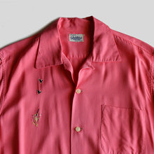 画像をギャラリービューアに読み込む, 1950's~ "GOBBIES" PINK RAYON BOX SHIRT (SZ LARGE / GOOD CONDITION)
