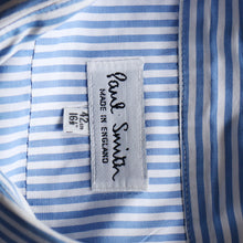 Load image into Gallery viewer, "PAUL SMITH" COTTON STRIPE S/S SHIRT (SZ 16H LARGE / MADE IN ENGLAND / GOOD CONDITION)