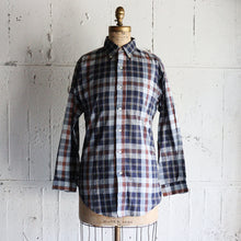 Load image into Gallery viewer, 1960's "LB" MADRAS COTTON B.D SHIRT (SZ MEDIUM / DEADSTOCK)