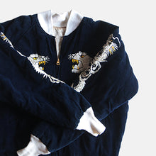 Load image into Gallery viewer, 1950's VELVET SOUVENIR JACKET WHITE TIGER (SZ XL)