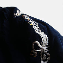 Load image into Gallery viewer, 1950's VELVET SOUVENIR JACKET WHITE TIGER (SZ XL)