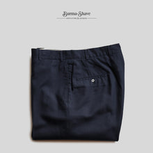 Load image into Gallery viewer, 1960's COTTON POLY SLACKS (W33×L29 / NAVY / GOOD CONDITION)