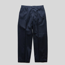 Load image into Gallery viewer, 1960's COTTON POLY SLACKS (W33×L29 / NAVY / GOOD CONDITION)