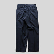 Load image into Gallery viewer, 1960's COTTON POLY SLACKS (W33×L29 / NAVY / GOOD CONDITION)