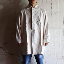 Load image into Gallery viewer, 1960's FRENCH WORK BUTCHER SMOCK (SZ UNISEX / DEADSTOCK→ONE WASH)